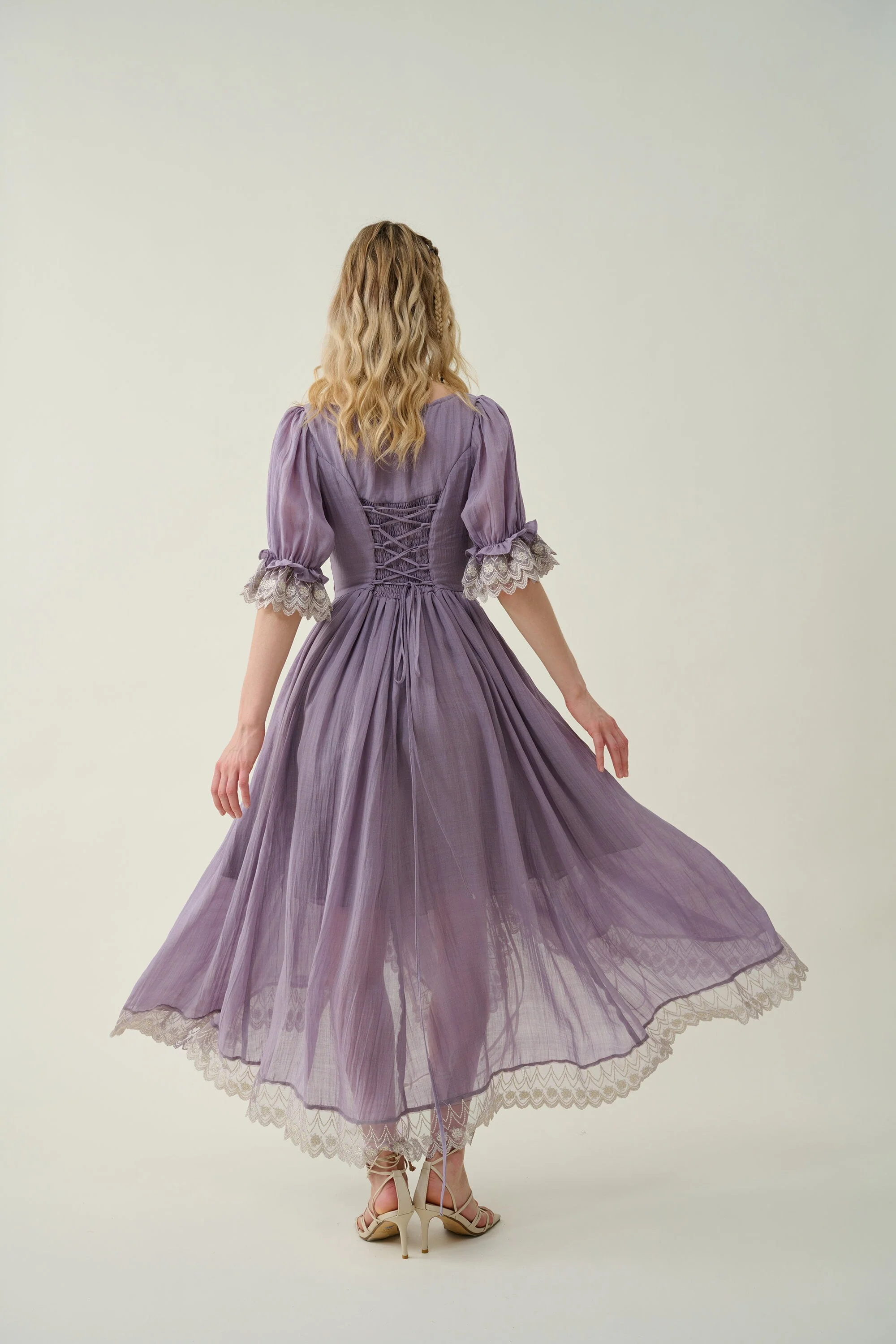 Elowen 27 | Lace Linen dress gown ( 2 way to wear ) - Image 7