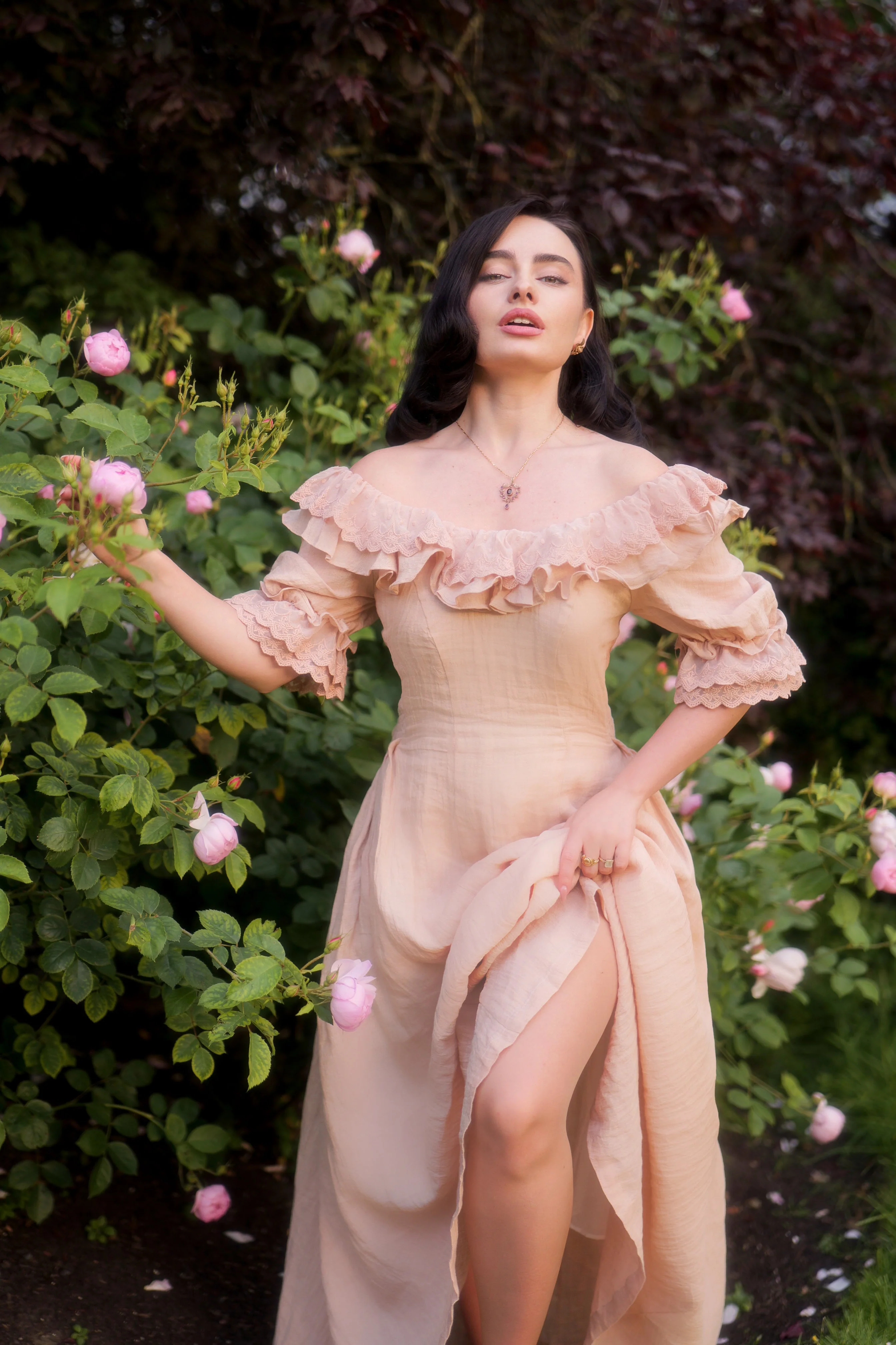 Elysia 15 | Lace-up linen flared dress - Image 6