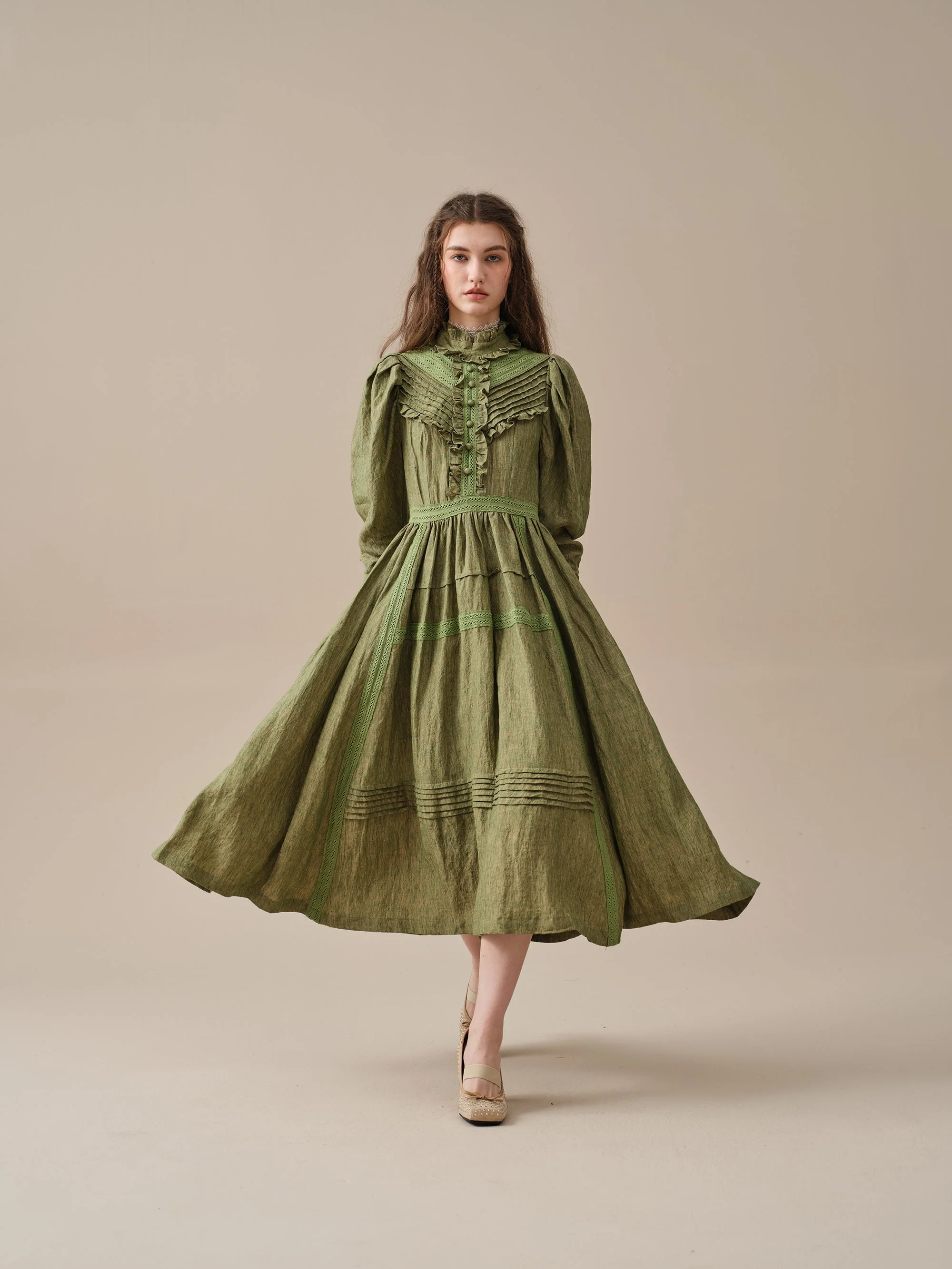 MARY 18 | VINTAGE LINEN DRESS GOWN - Image 11