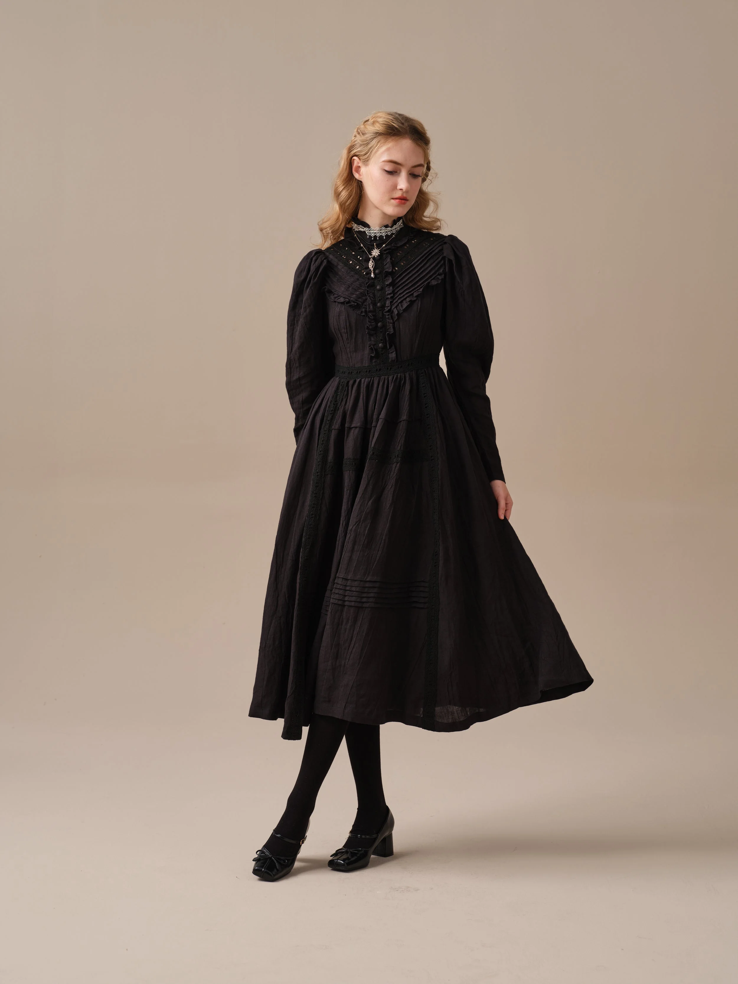 MARY 18 | VINTAGE LINEN DRESS GOWN - Image 15