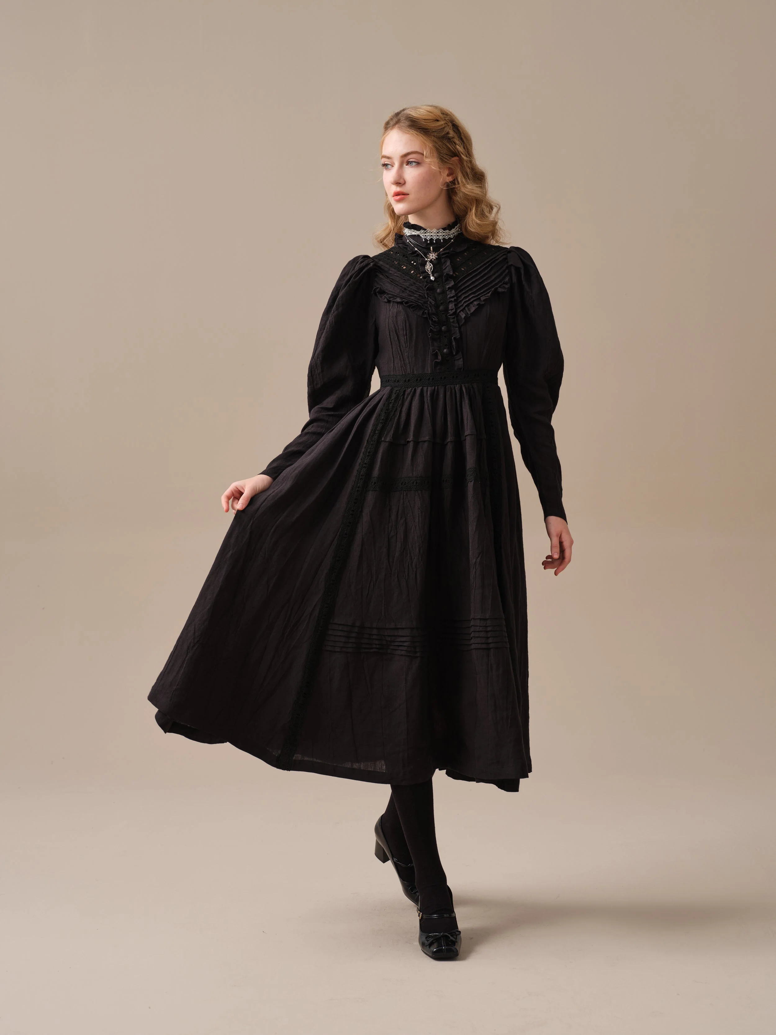 MARY 18 | VINTAGE LINEN DRESS GOWN - Image 16