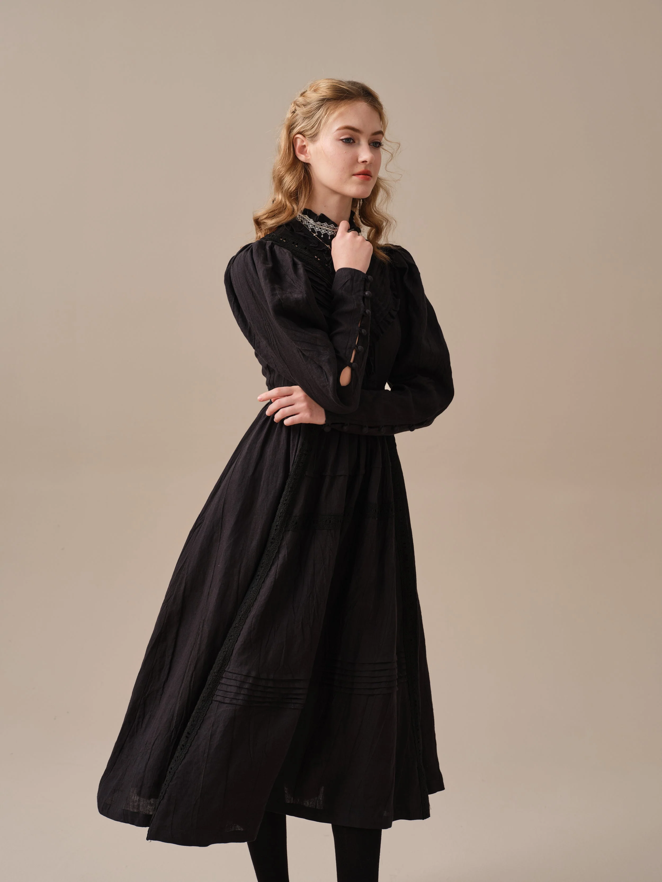 MARY 18 | VINTAGE LINEN DRESS GOWN - Image 18