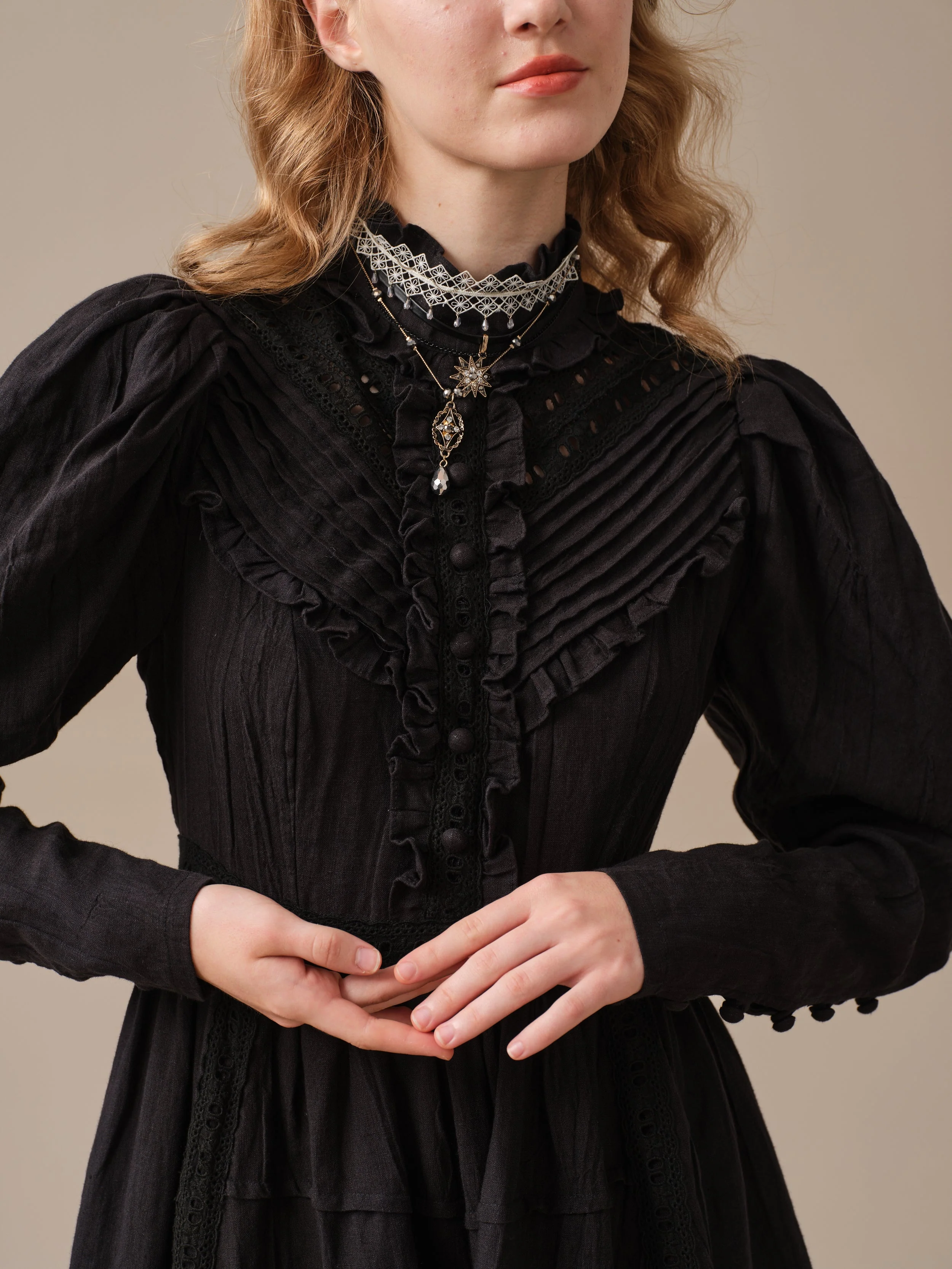 MARY 18 | VINTAGE LINEN DRESS GOWN - Image 22