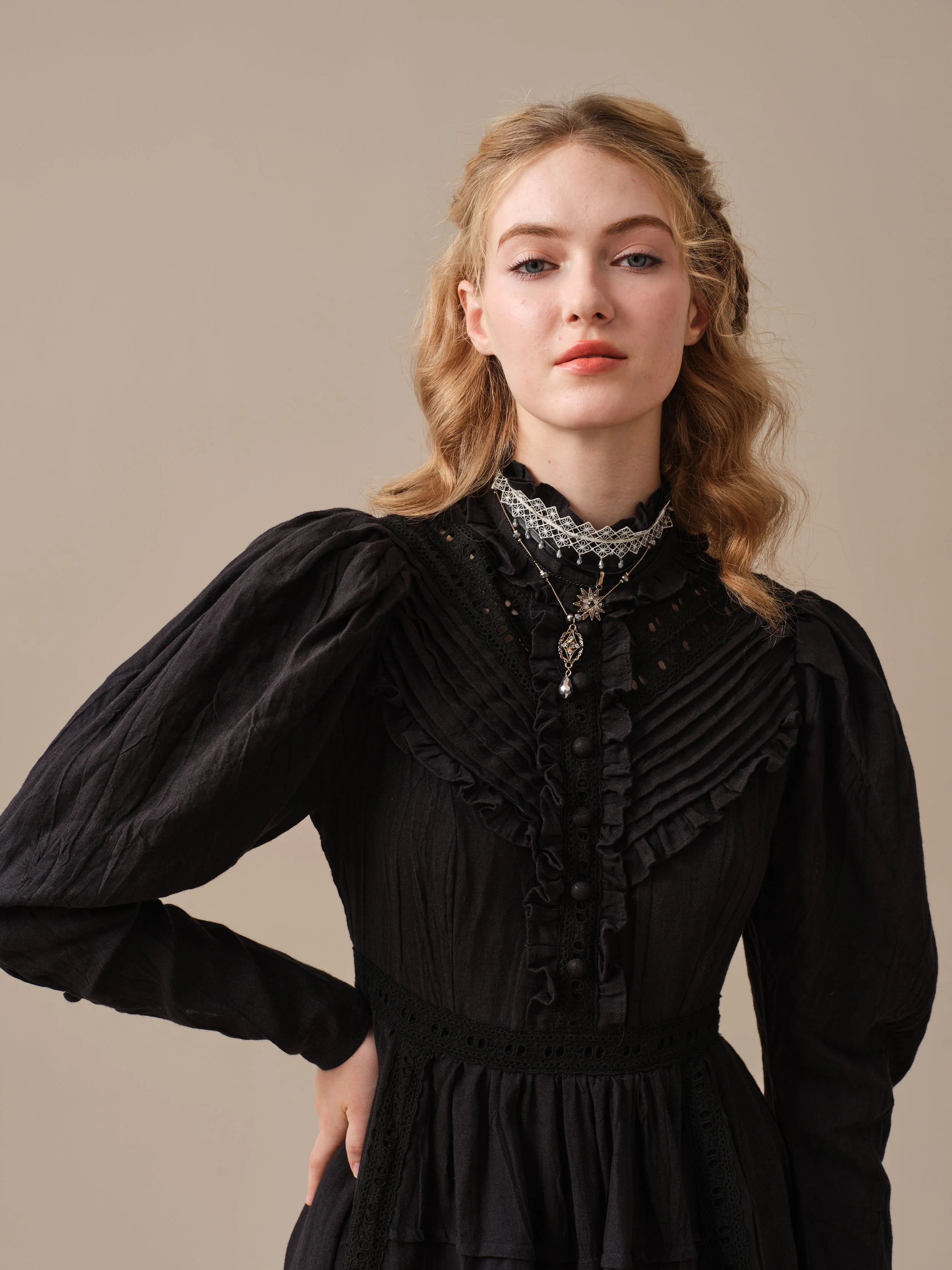 MARY 18 | VINTAGE LINEN DRESS GOWN - Image 23