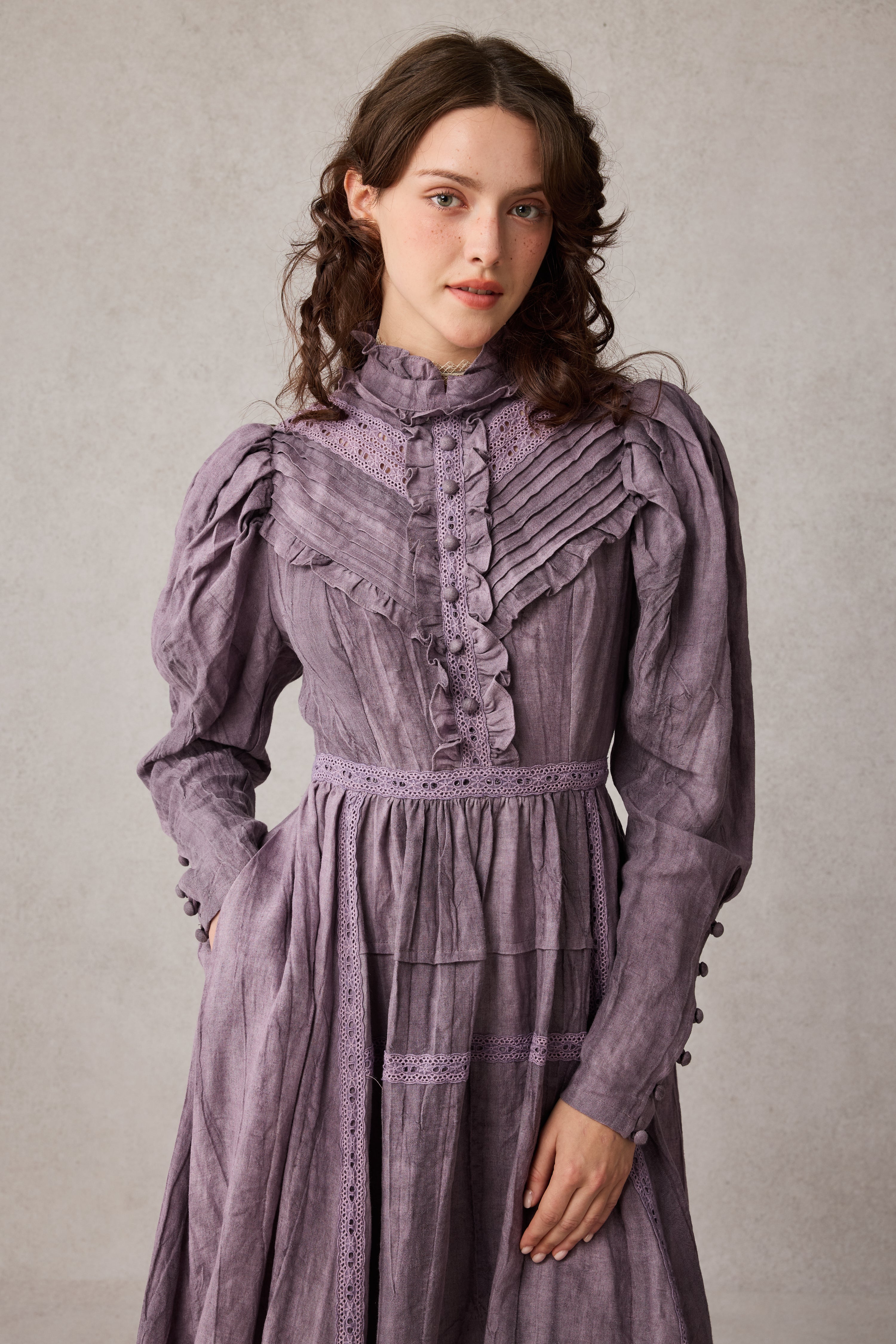 MARY 18 | VINTAGE LINEN DRESS GOWN - Image 40