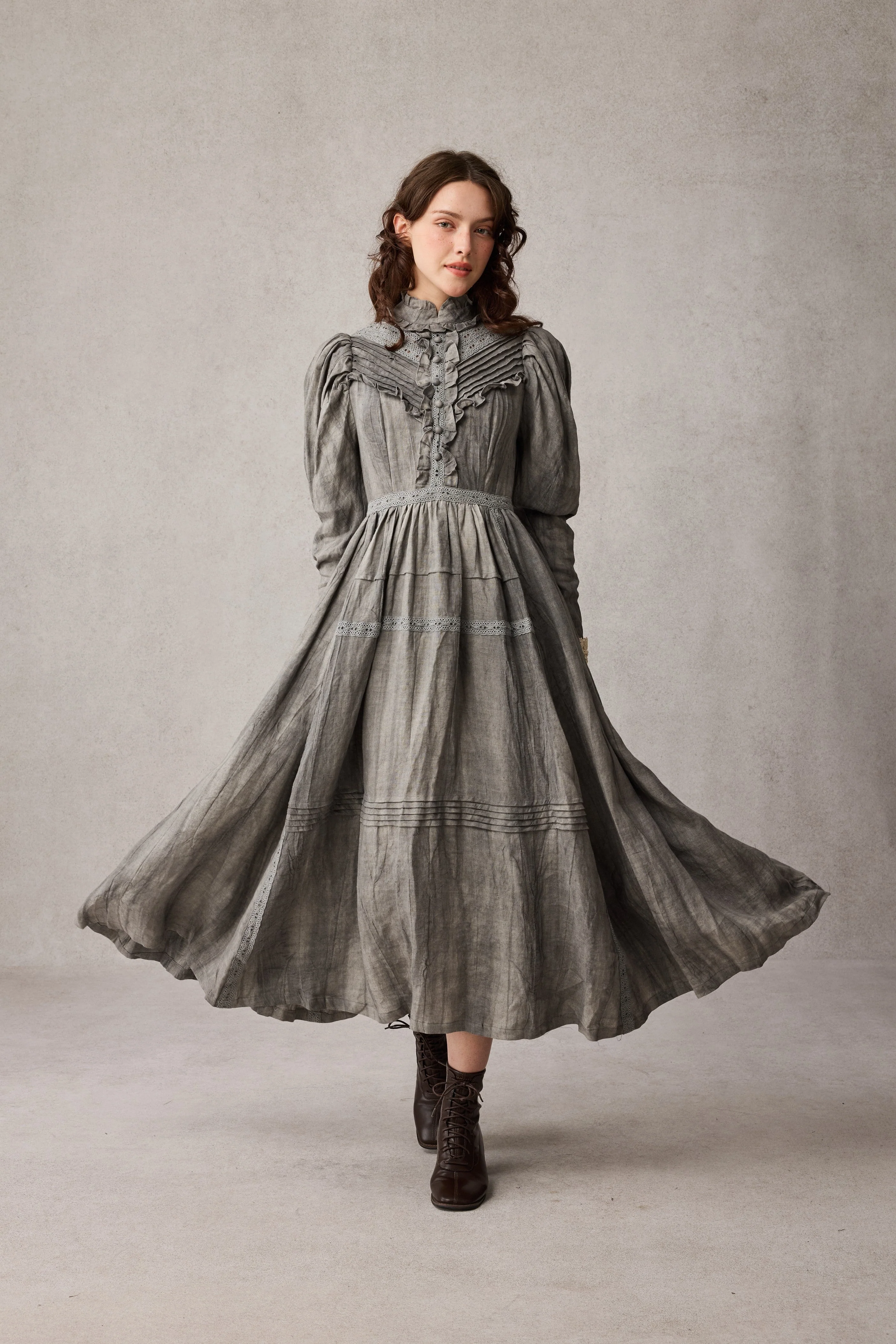 MARY 18 | VINTAGE LINEN DRESS GOWN - Image 46