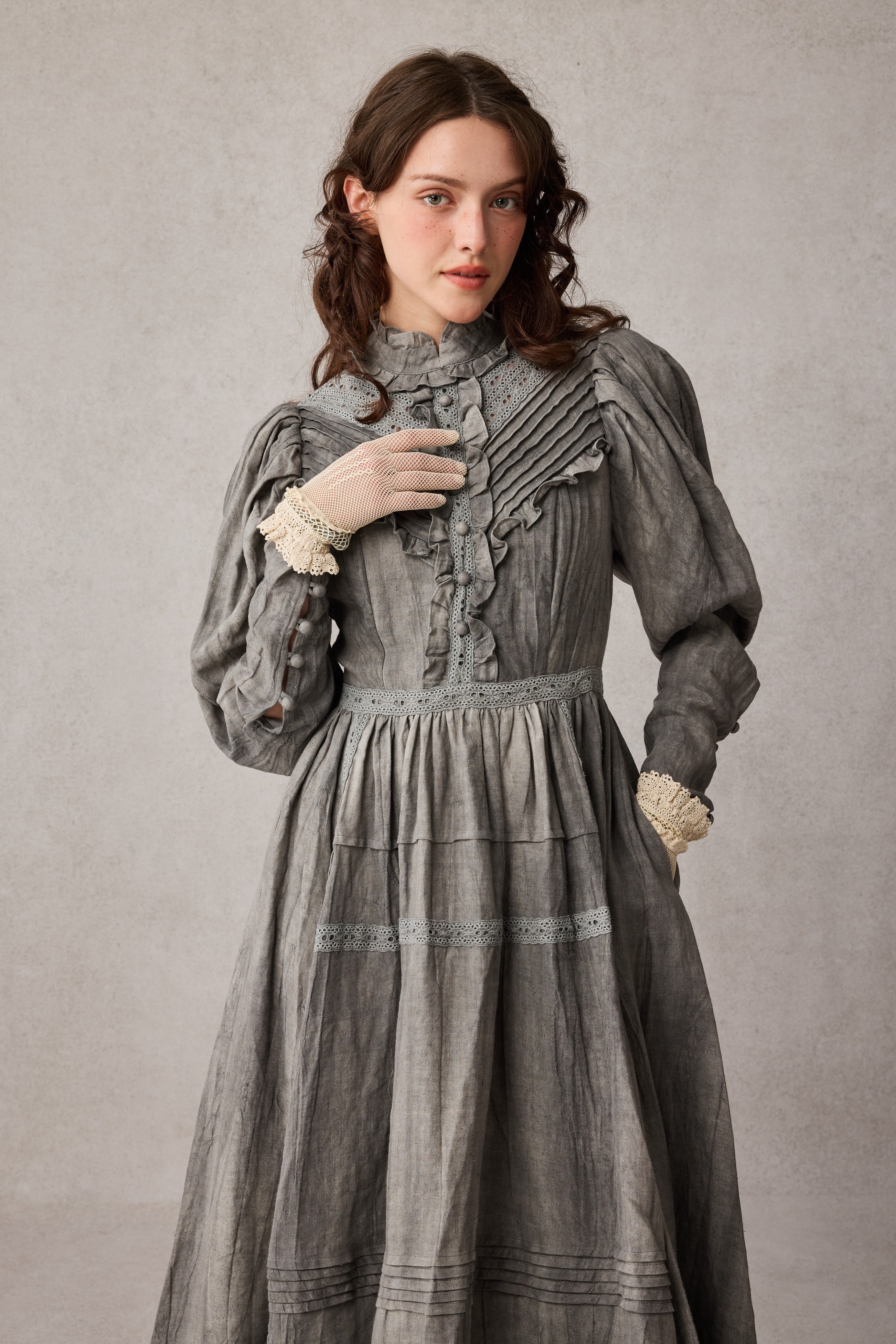 MARY 18 | VINTAGE LINEN DRESS GOWN - Image 47