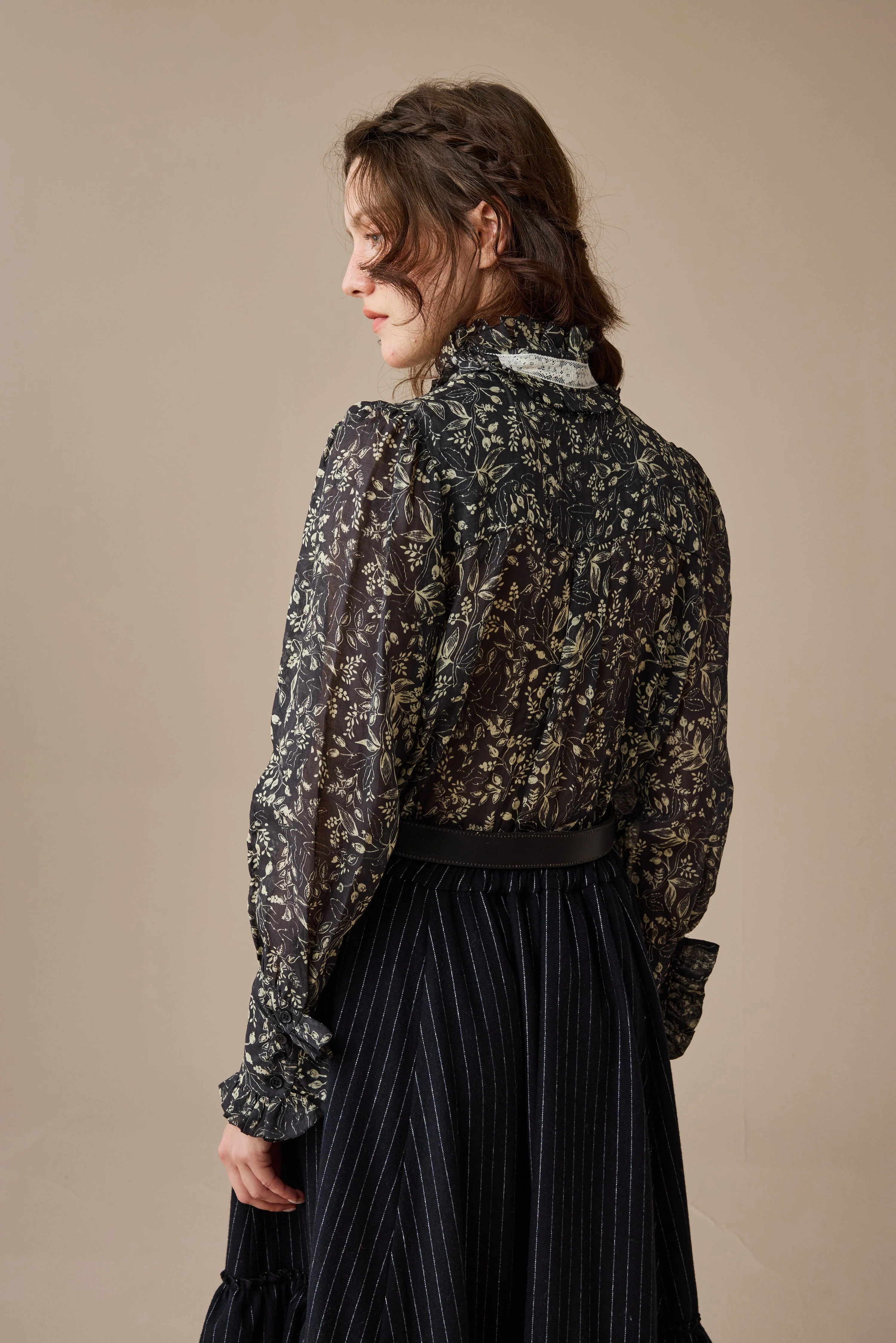 Sharon 21 |pintucked luxury linen shirt blouse - Image 11