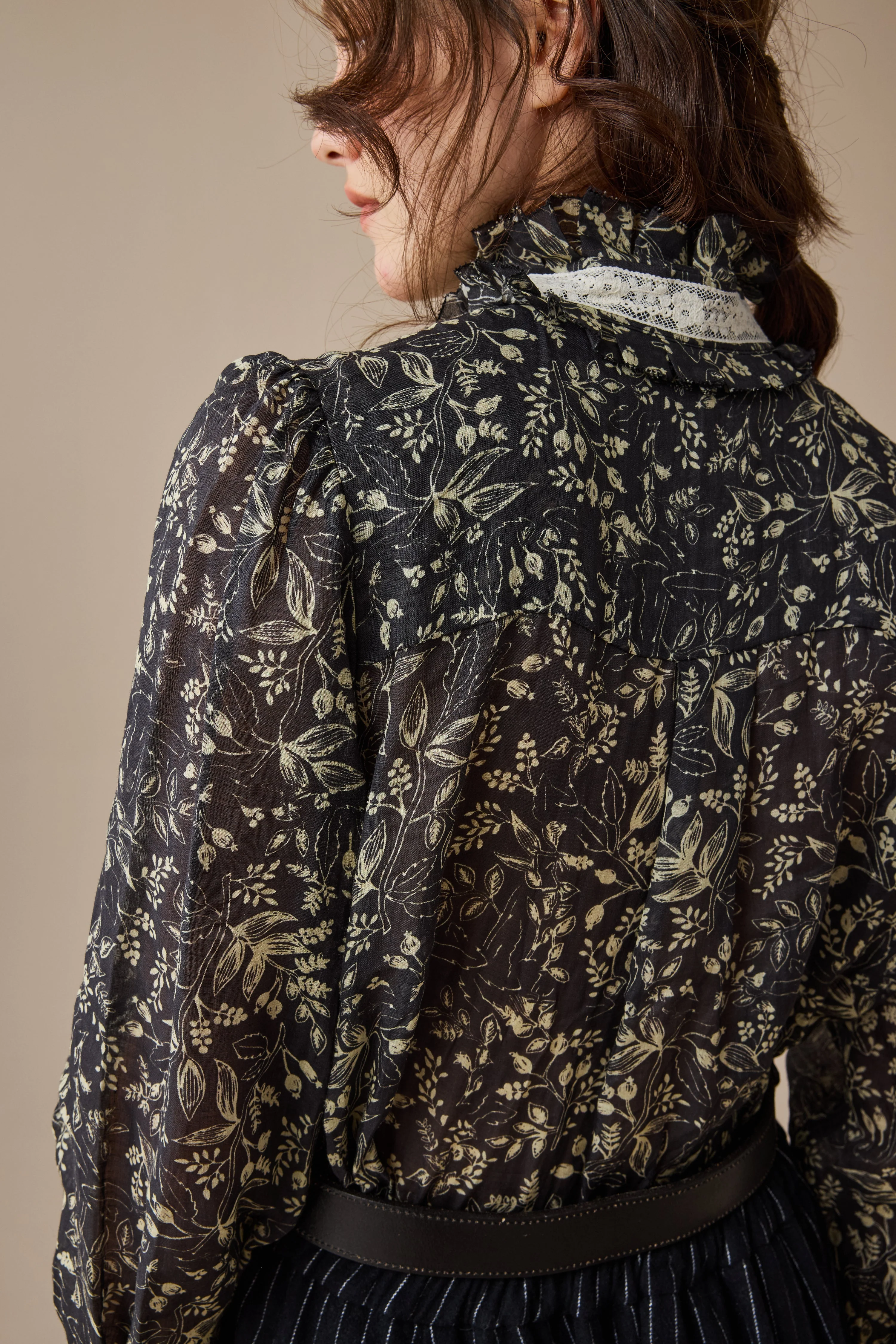 Sharon 21 |pintucked luxury linen shirt blouse - Image 12