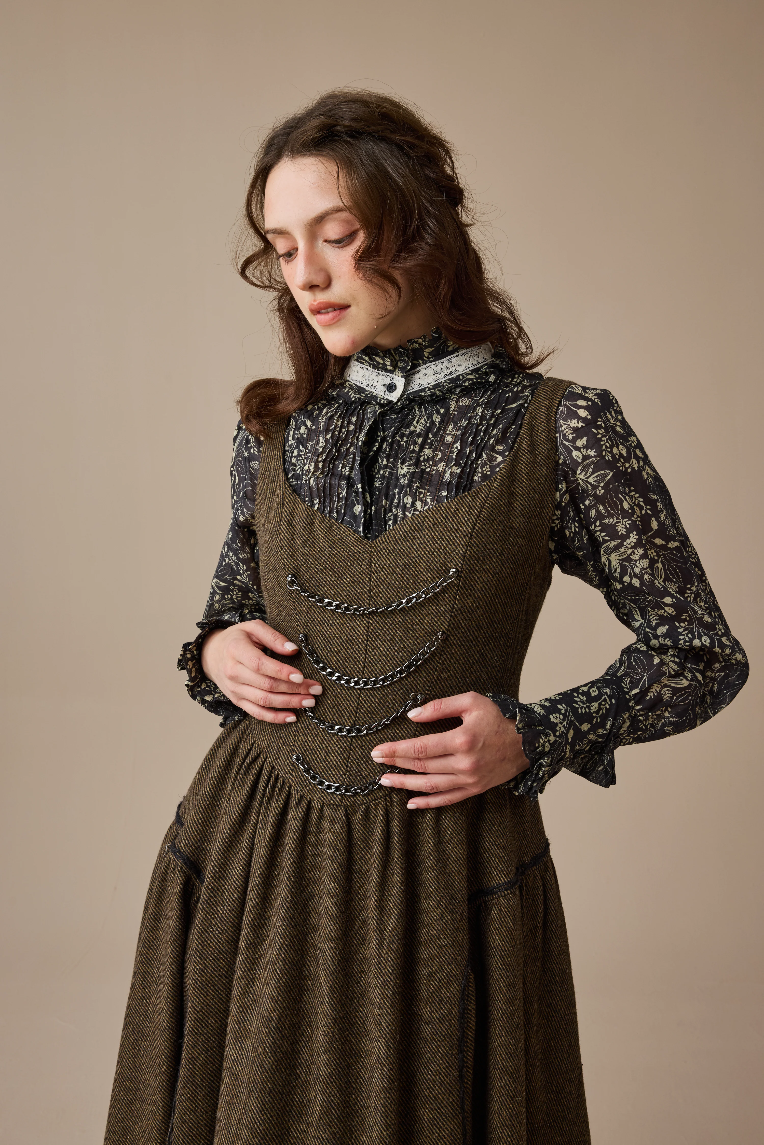 Sharon 21 |pintucked luxury linen shirt blouse - Image 15