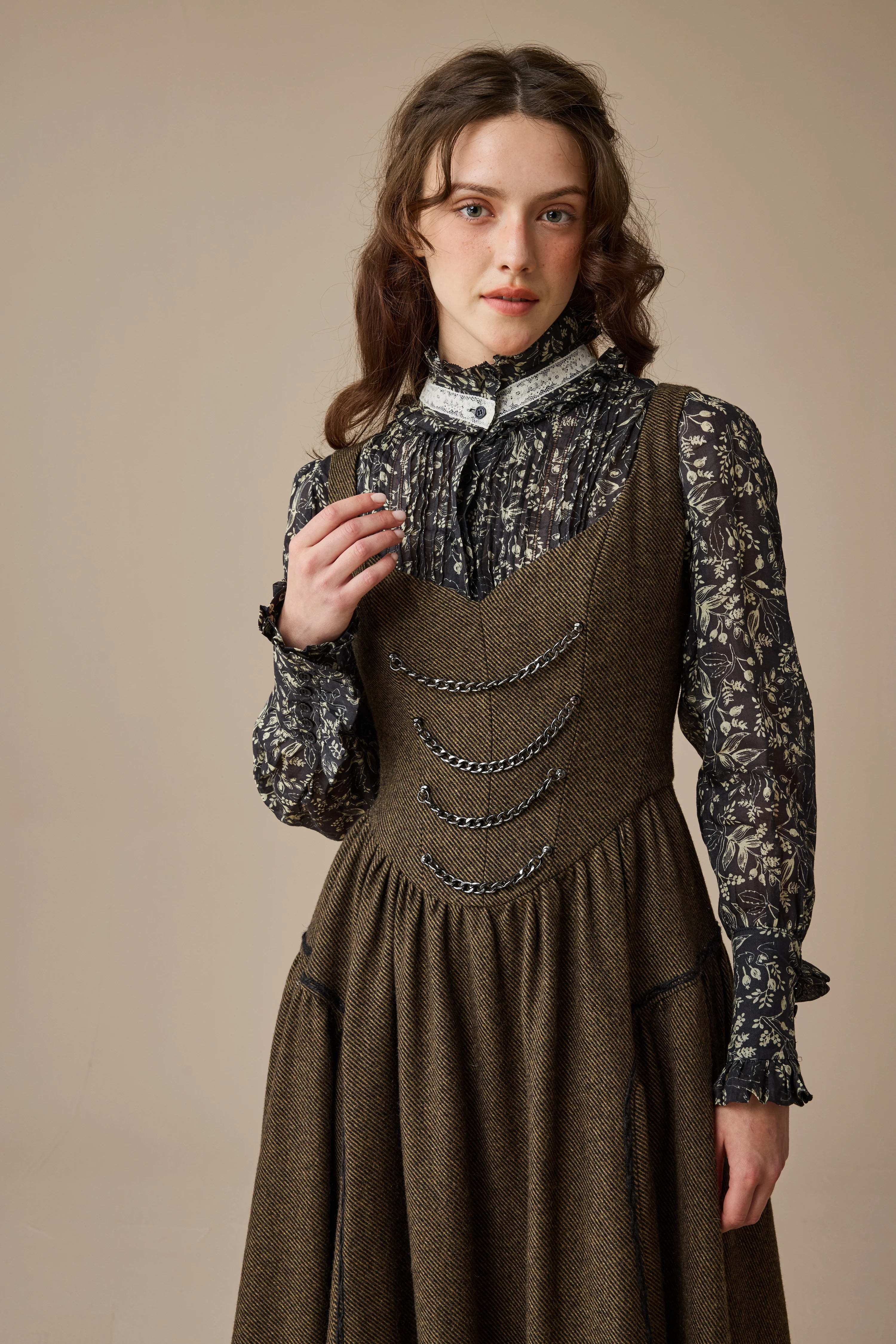 Sharon 21 |pintucked luxury linen shirt blouse - Image 8