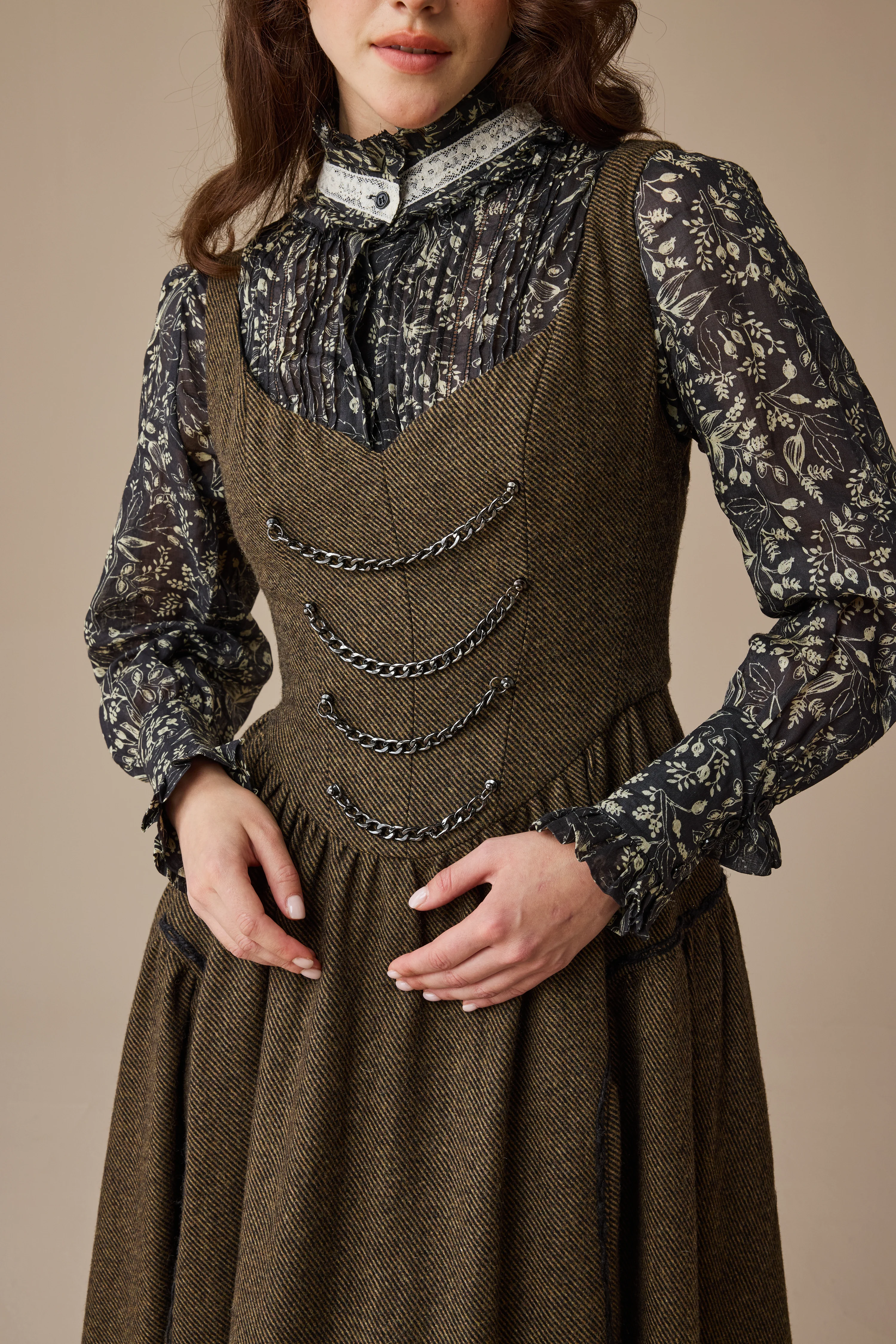 Sharon 21 |pintucked luxury linen shirt blouse - Image 9