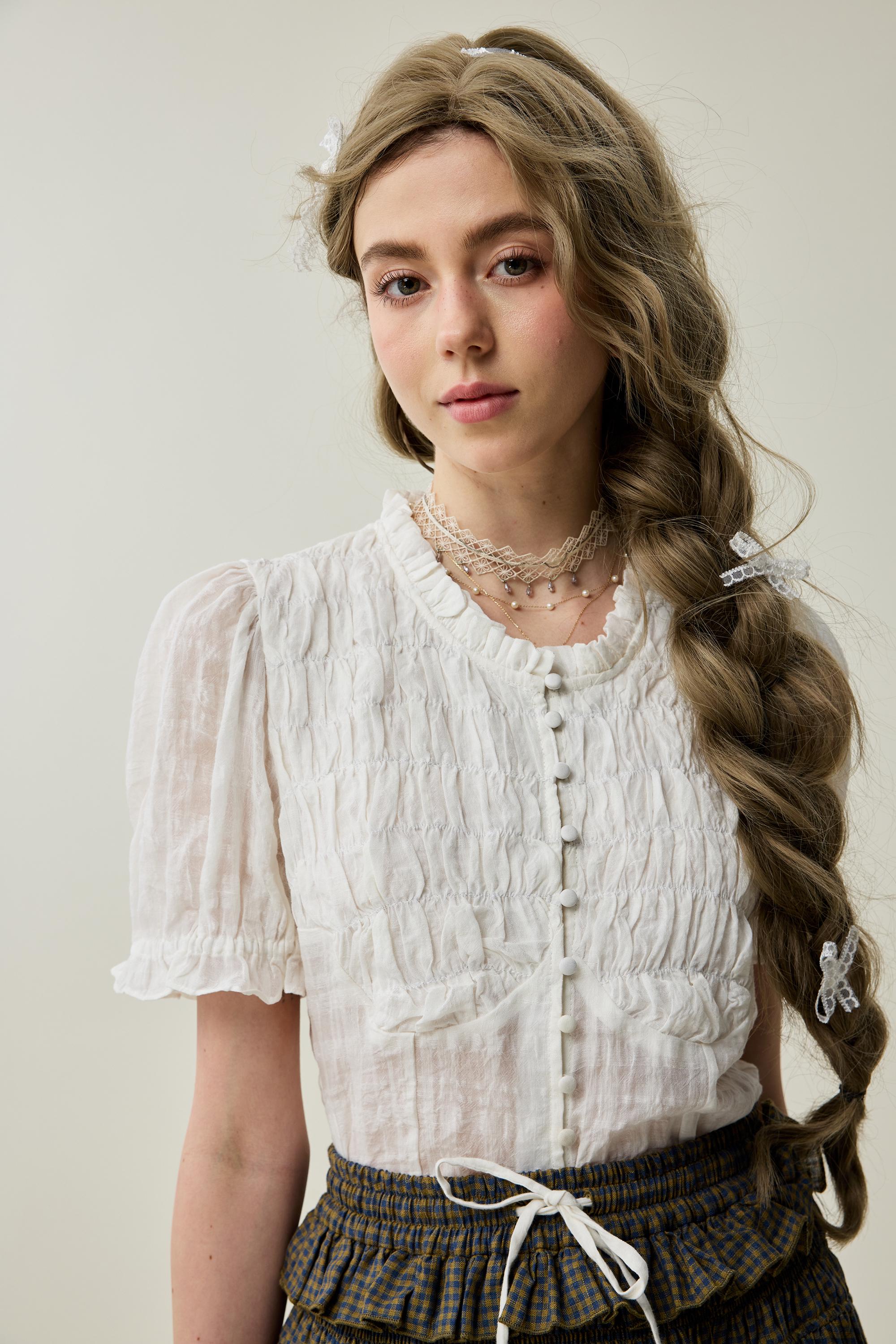 Clove 9 | smocked linen blouse - Image 6