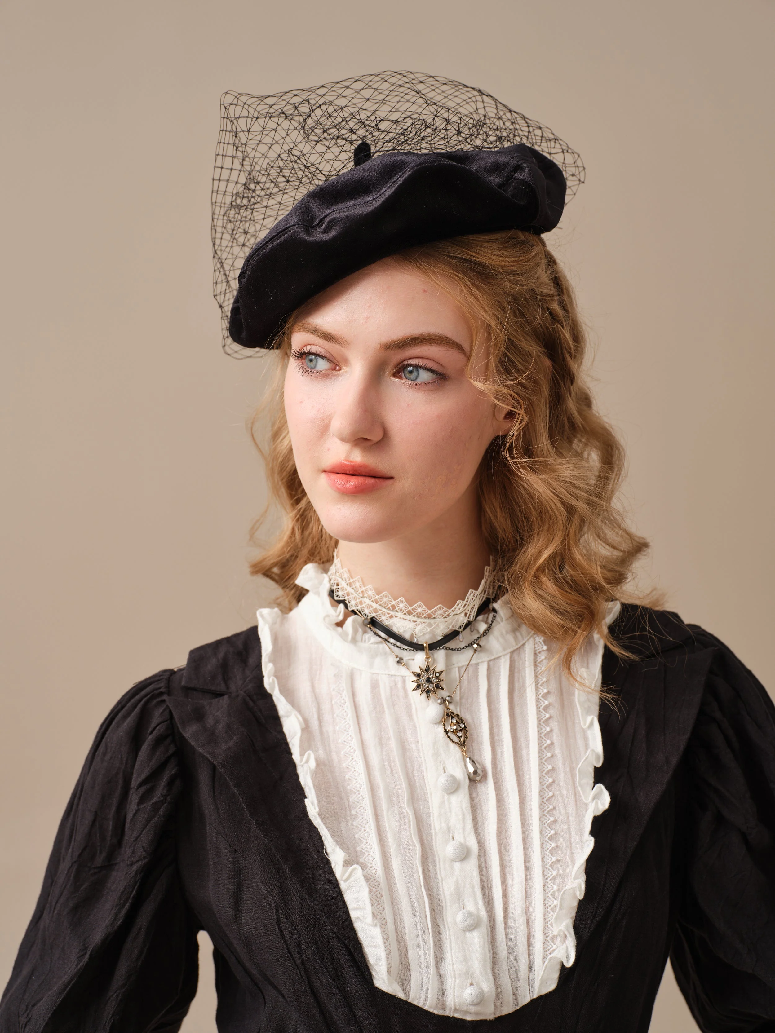 Luna 19 | 100% linen pintucked black dress - Image 24