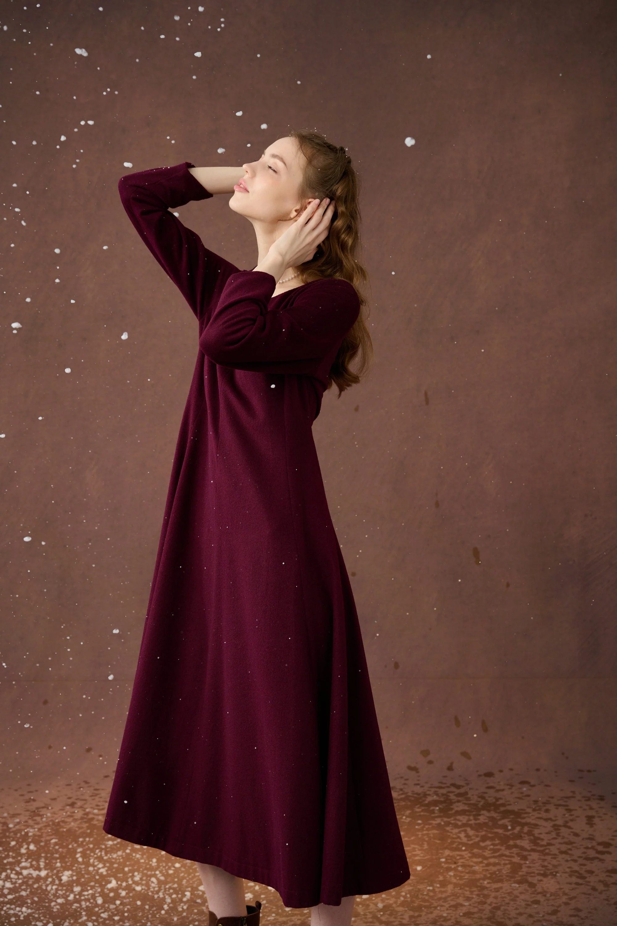 Mistletoe 17 | Vintage wool dress in Purple - Image 10