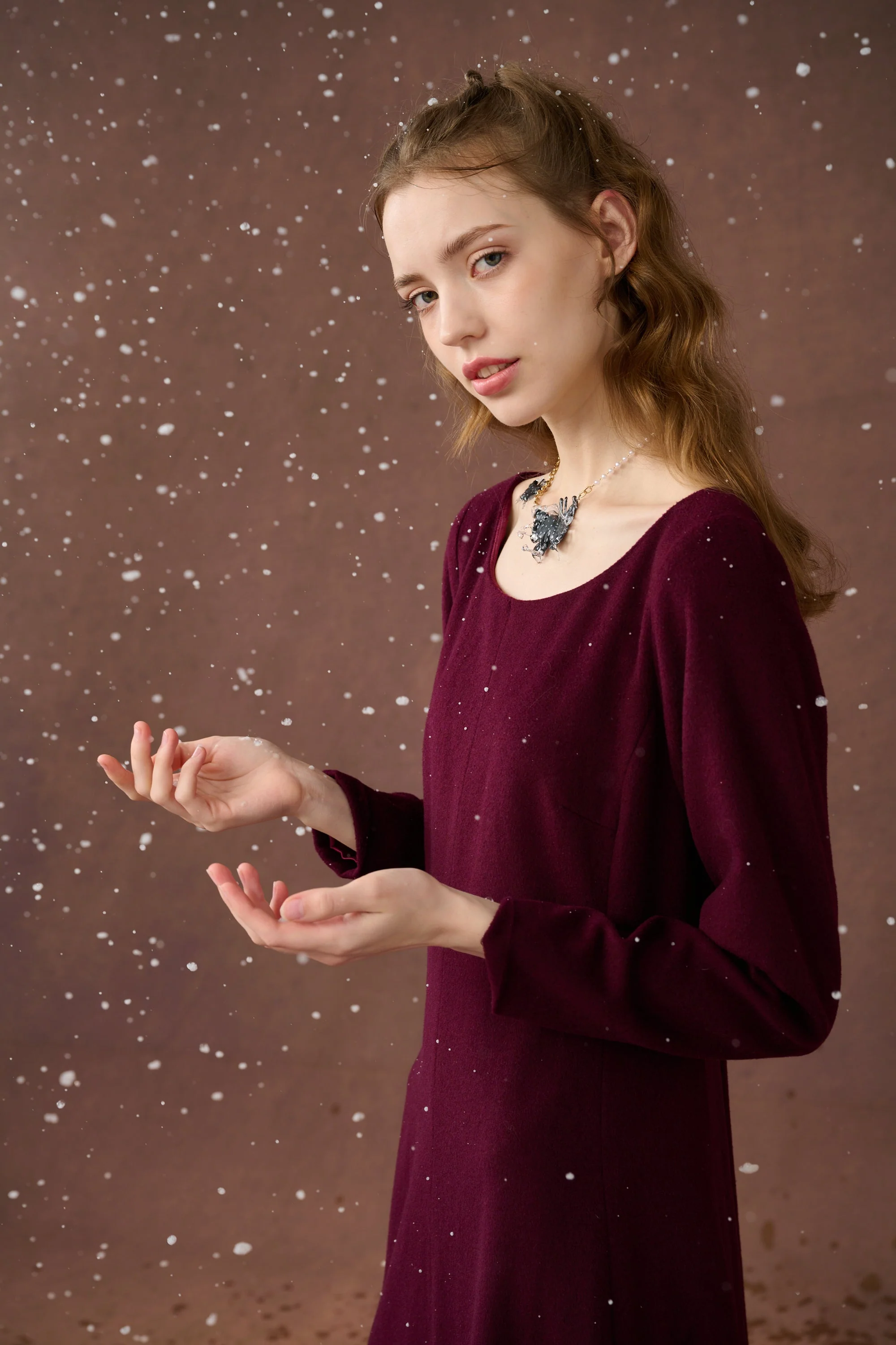 Mistletoe 17 | Vintage wool dress in Purple - Image 14