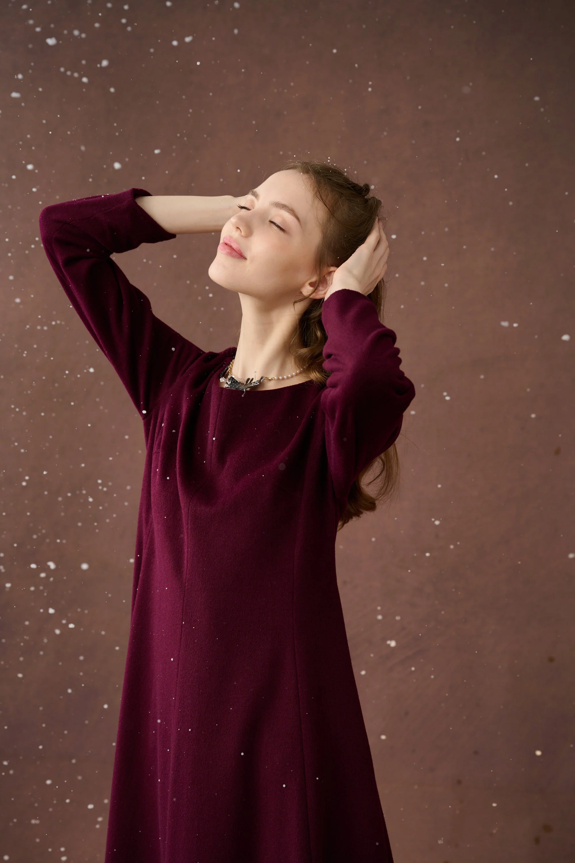 Mistletoe 17 | Vintage wool dress in Purple - Image 15