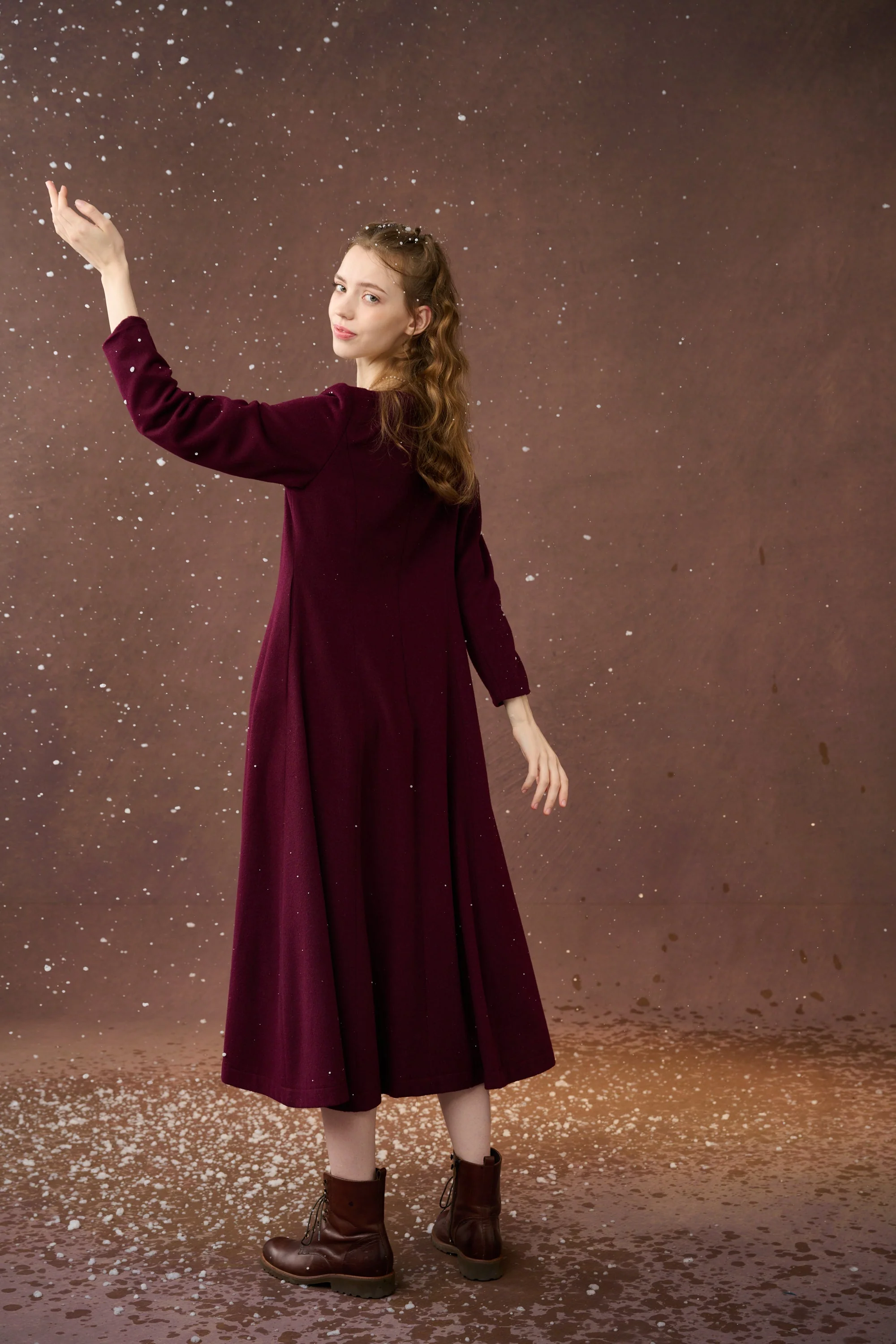 Mistletoe 17 | Vintage wool dress in Purple - Image 16