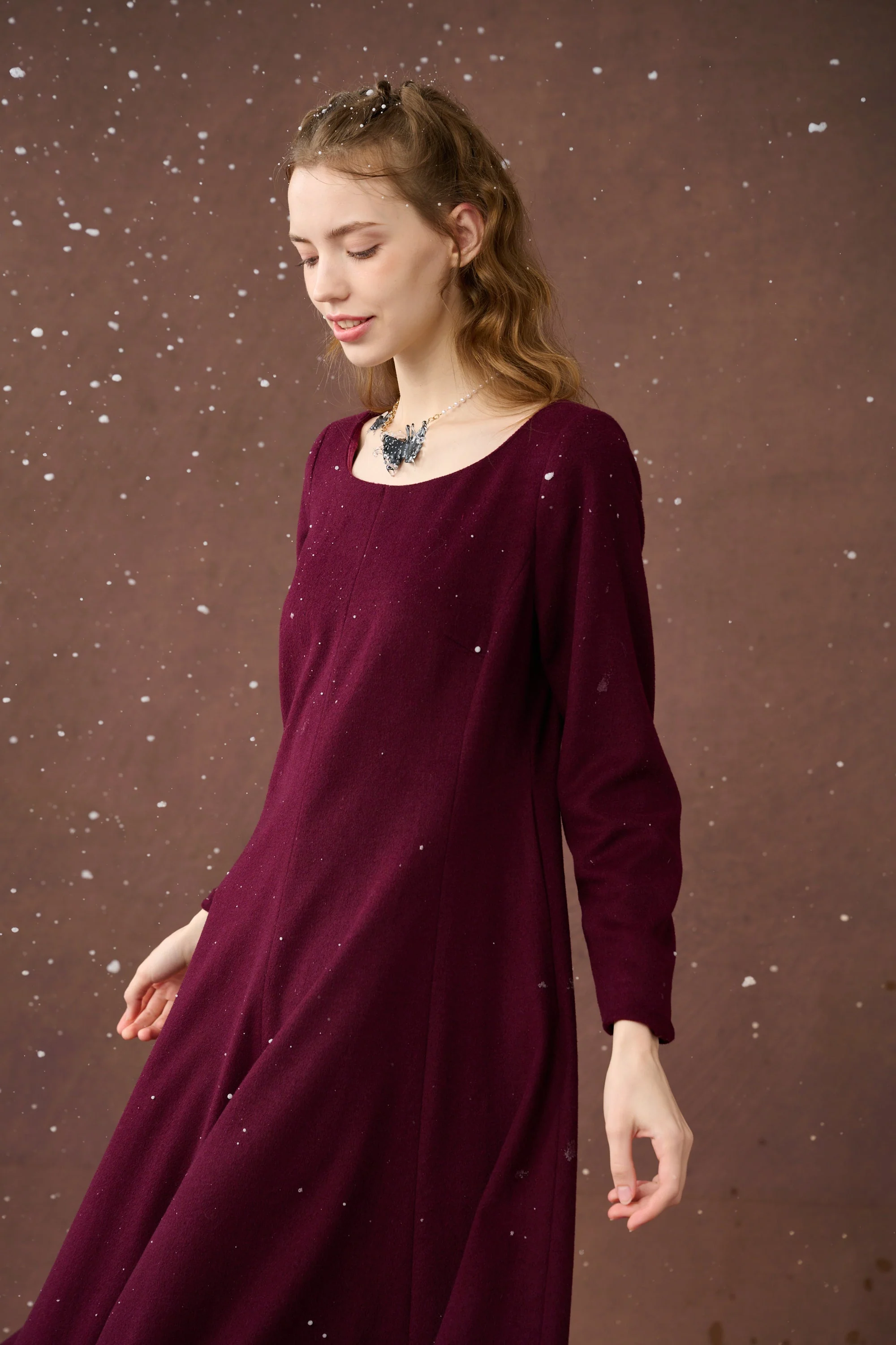 Mistletoe 17 | Vintage wool dress in Purple - Image 18