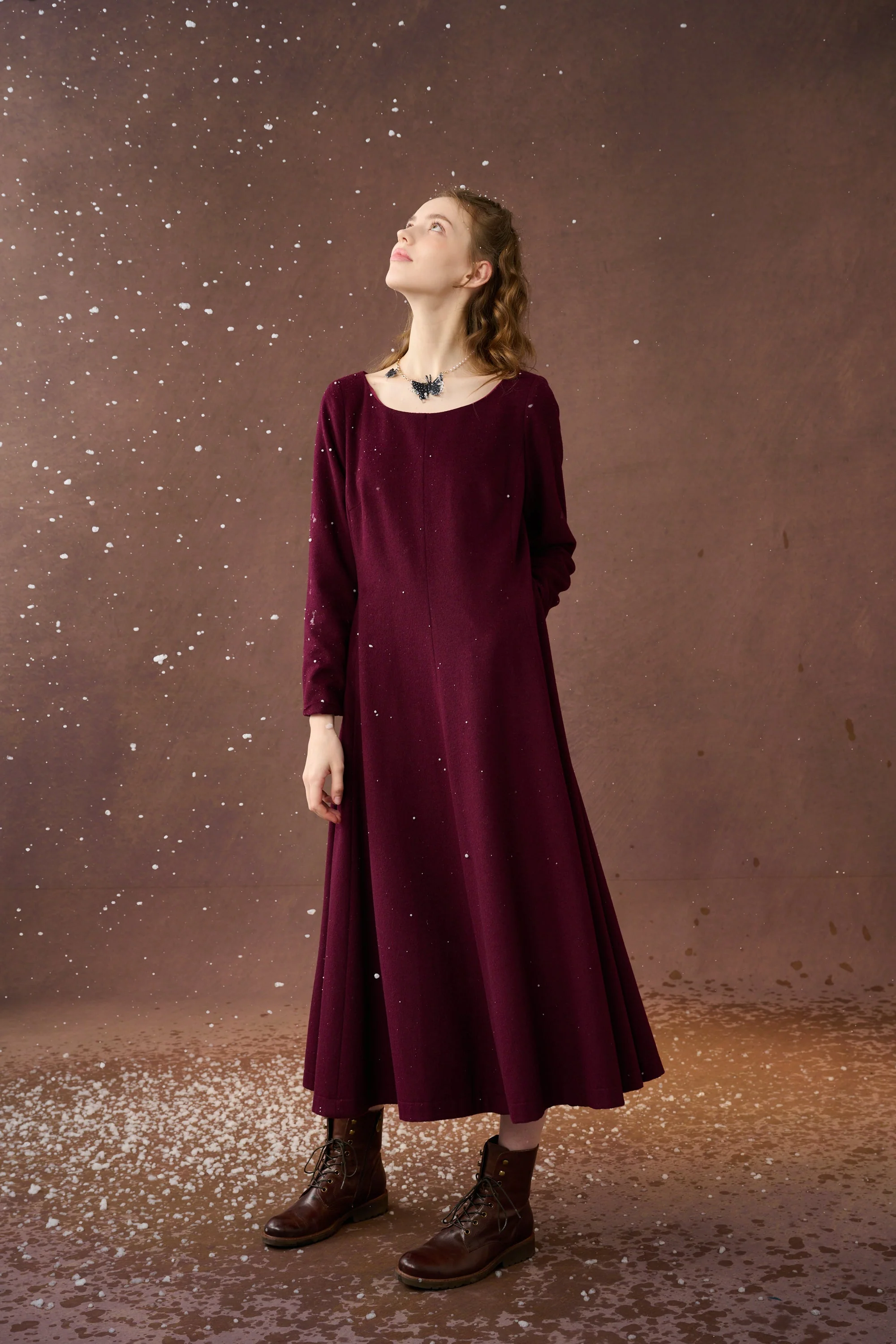 Mistletoe 17 | Vintage wool dress in Purple - Image 19