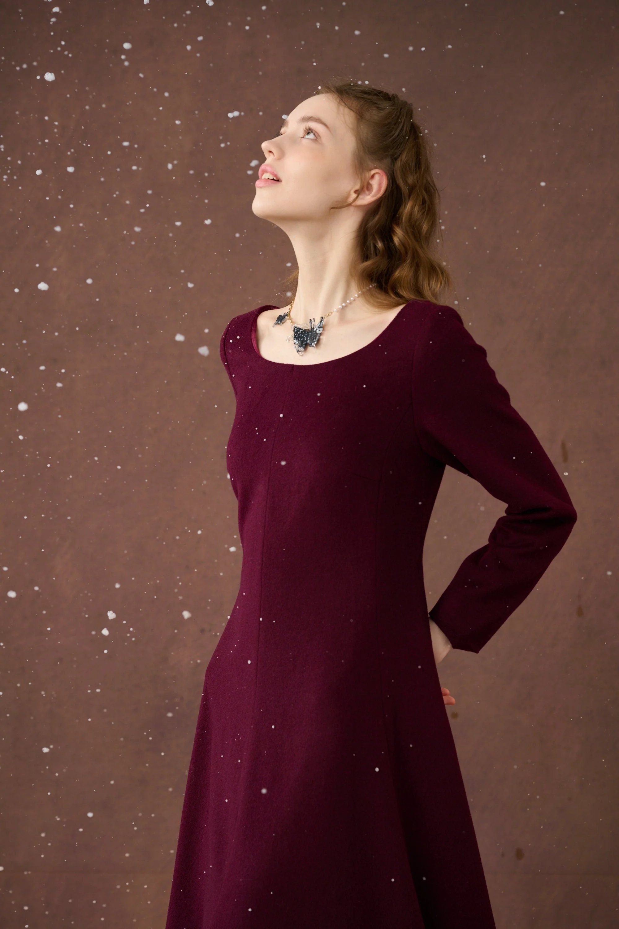 Mistletoe 17 | Vintage wool dress in Purple - Image 6