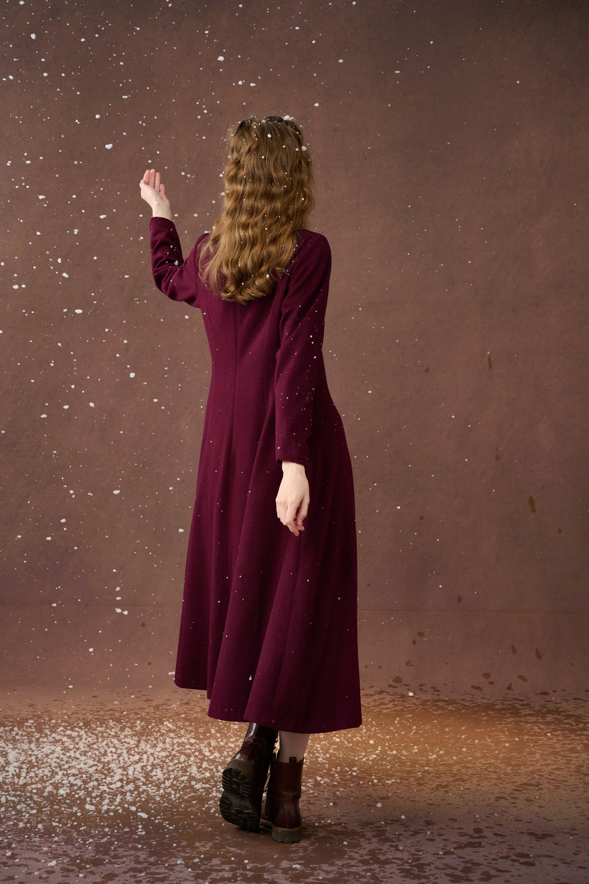 Mistletoe 17 | Vintage wool dress in Purple - Image 9