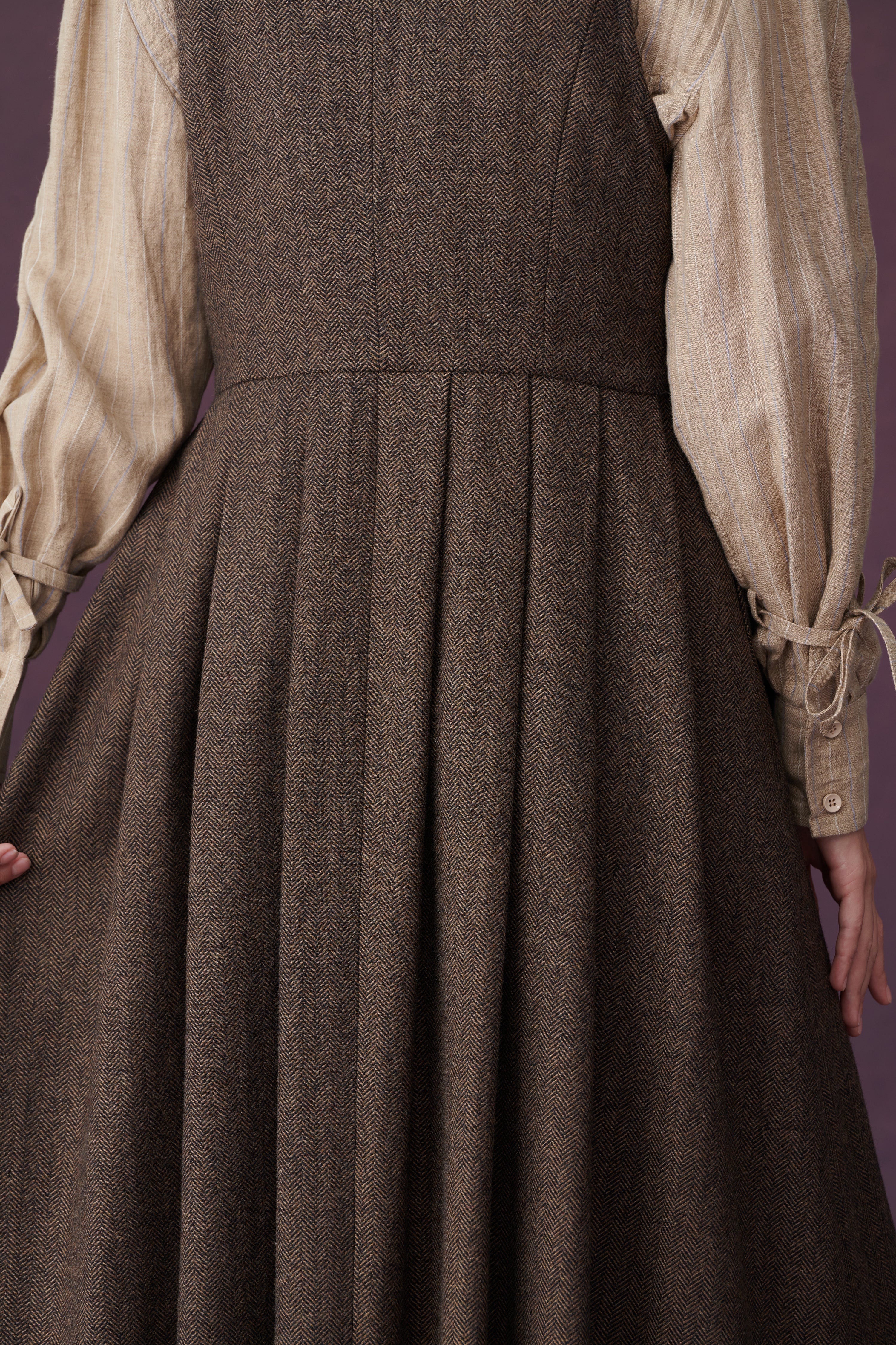 Dark Amber 11 | Academia wool dress - Image 14