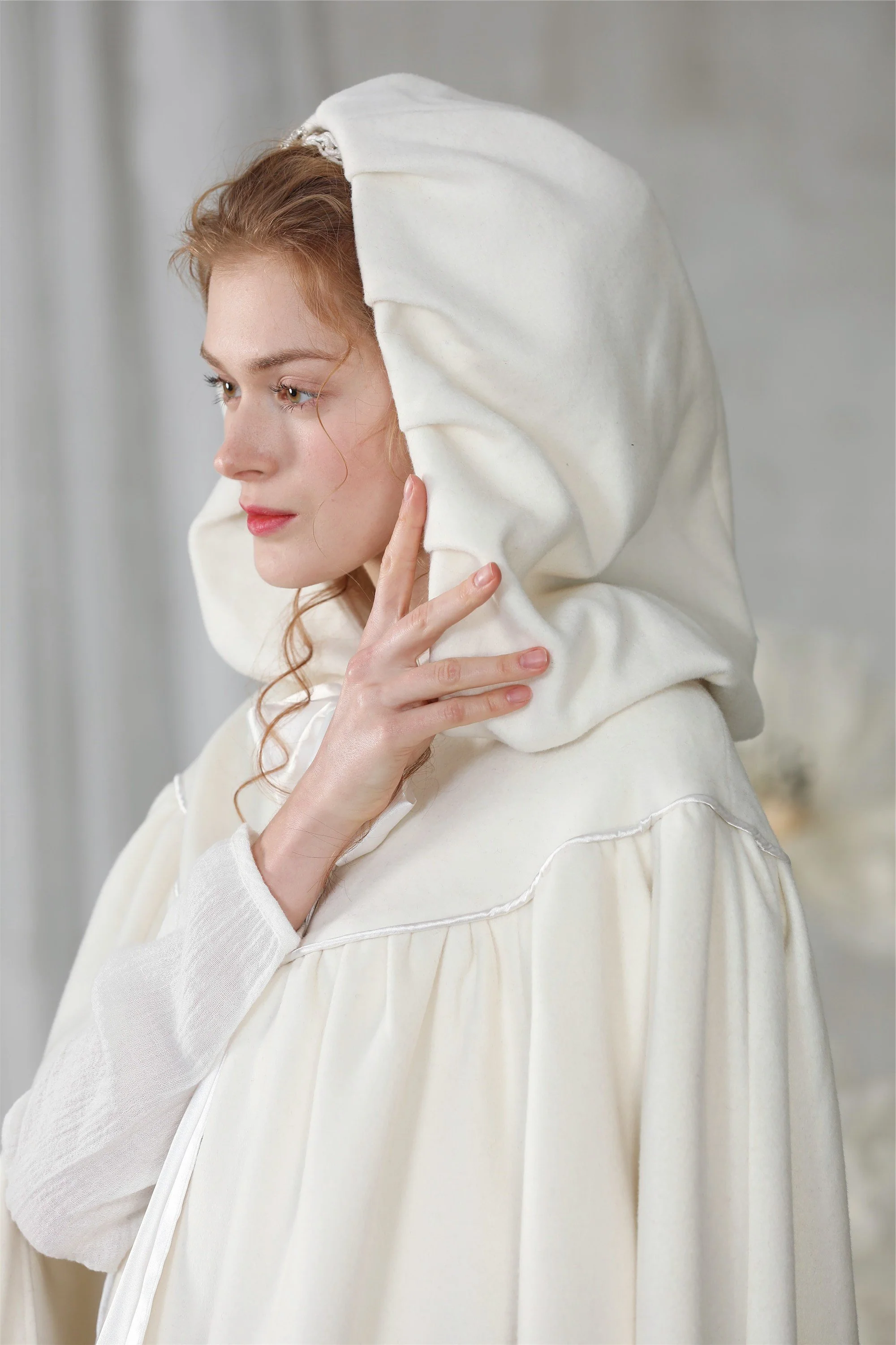 Perfumer 33 | white wool cloak wedding cape - Image 14
