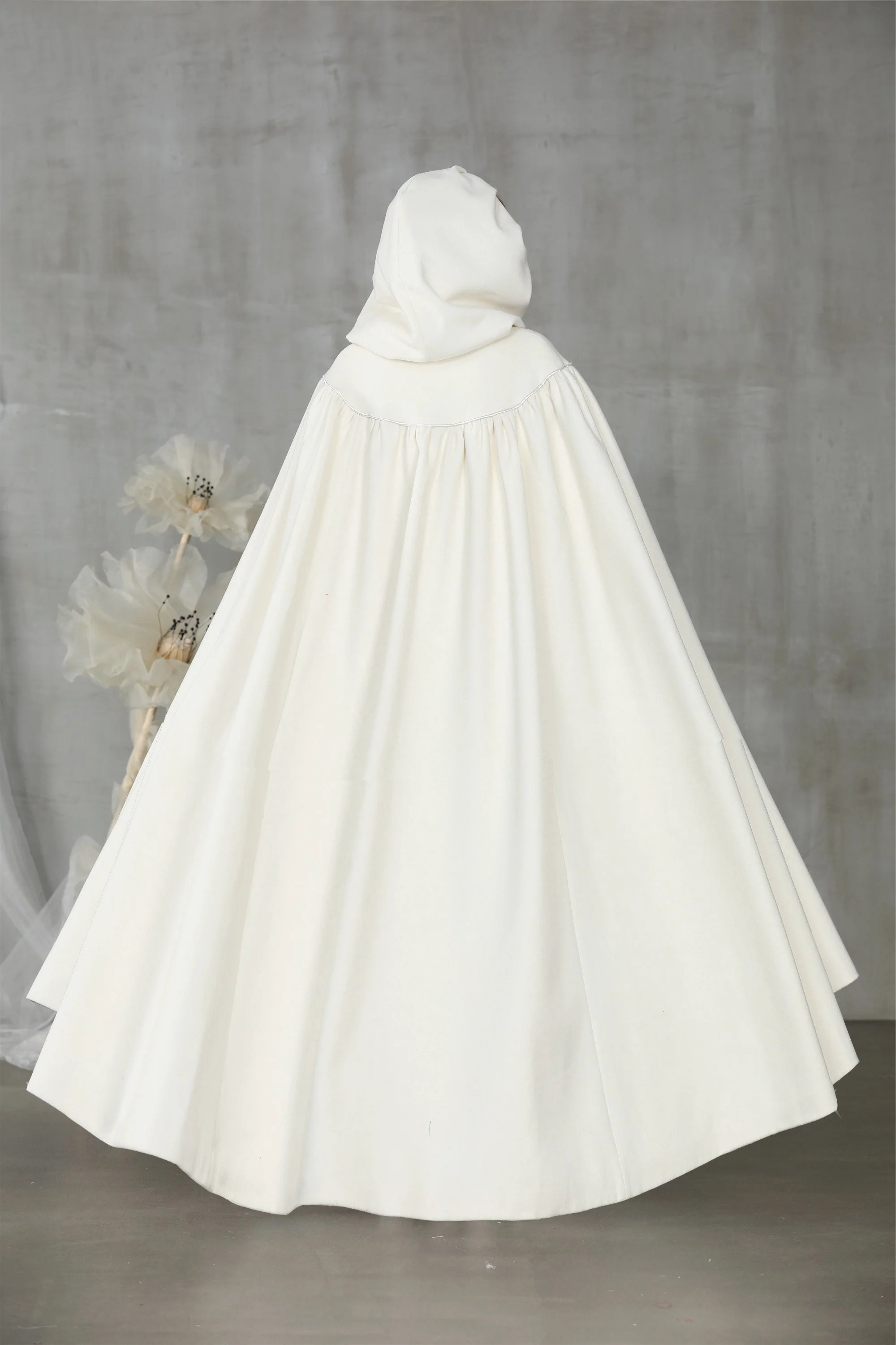 Perfumer 33 | white wool cloak wedding cape - Image 17
