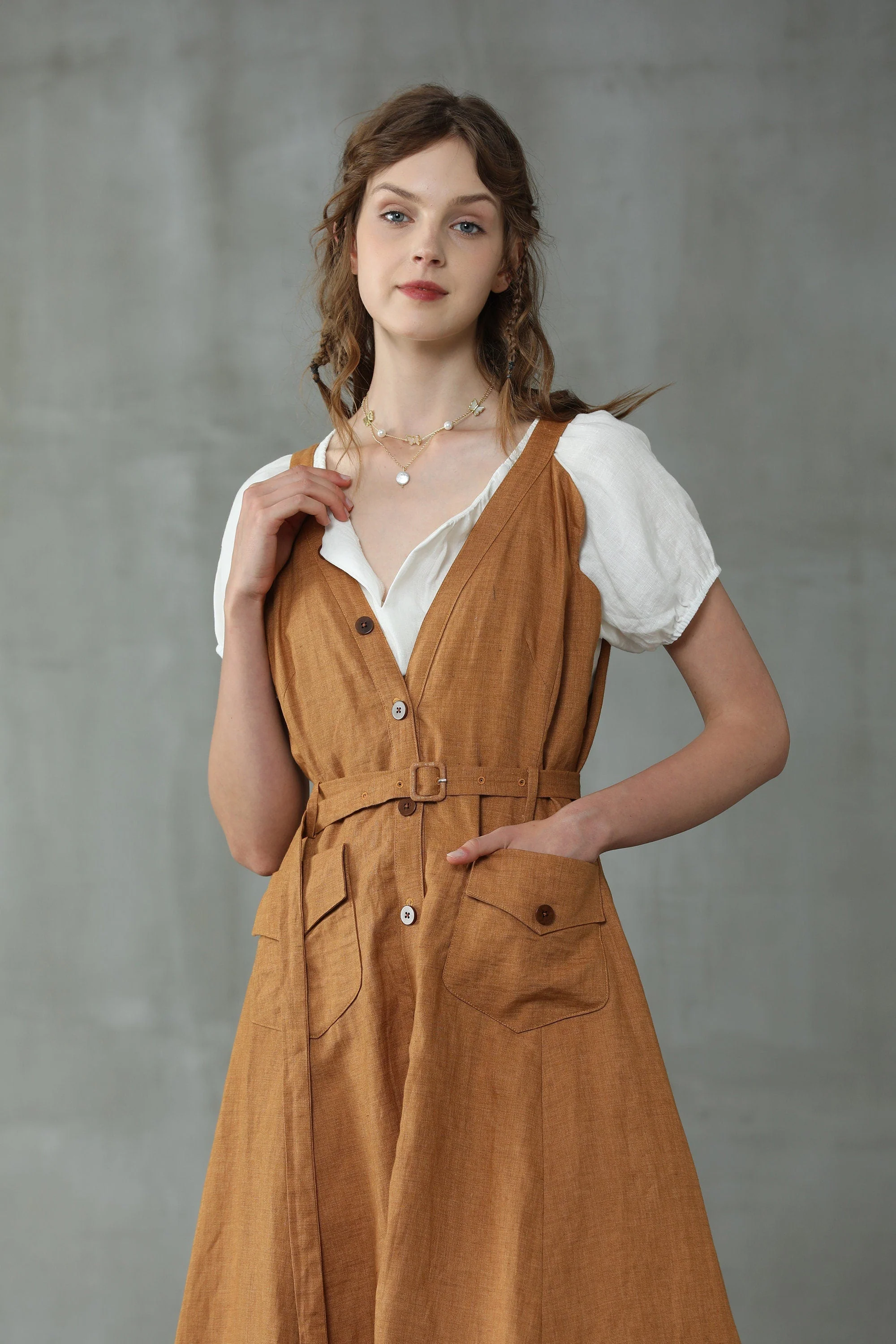 Ease 17 | White linen blouse - Image 10