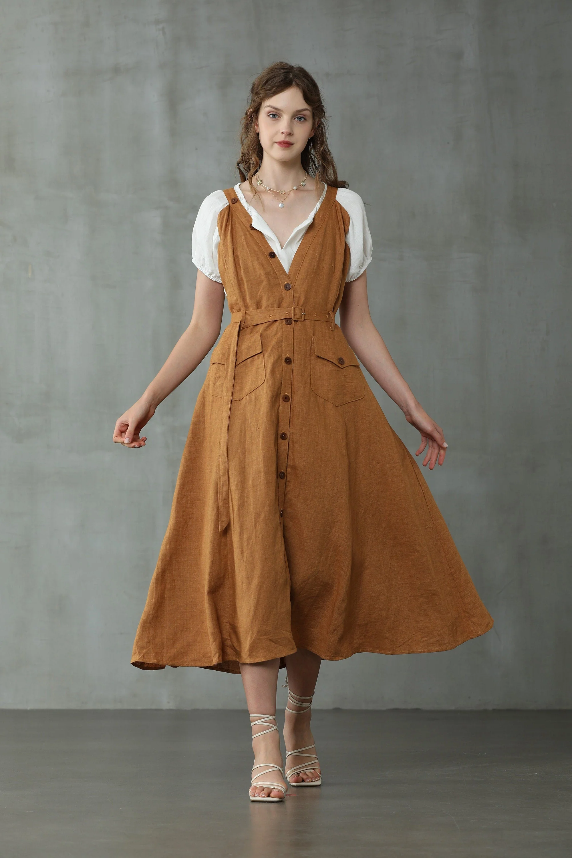 Ease 17 | White linen blouse - Image 11