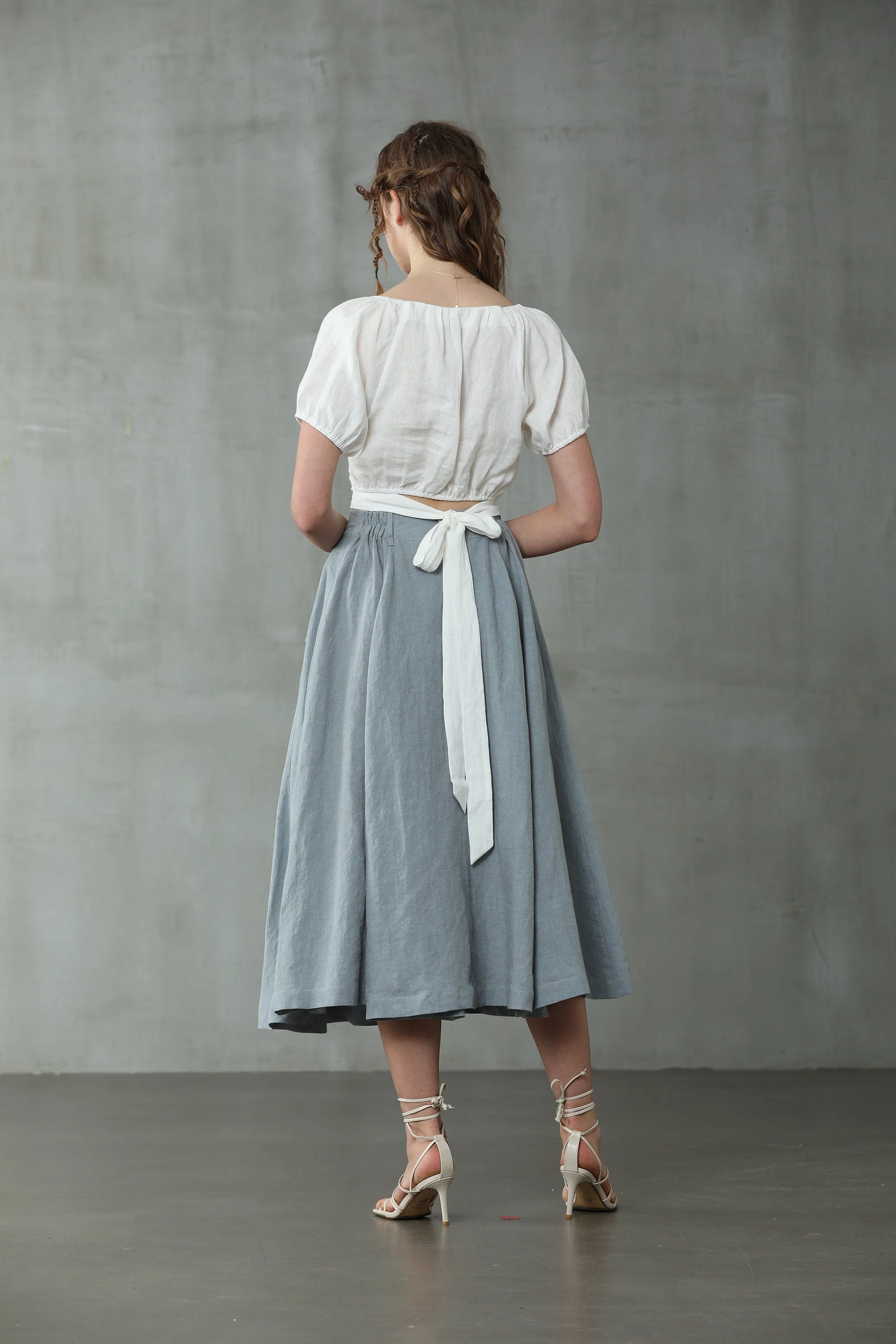 Ease 17 | White linen blouse - Image 7